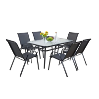 Sto Valencia 120x70x70+stolice 6/1 crni