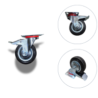 Točkić fi 50 crni sa kočnicom