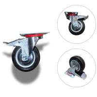 Točkić fi 100 crni sa kočnicom